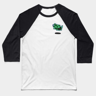 Floaty Cat Pocket Emblem - Light Baseball T-Shirt